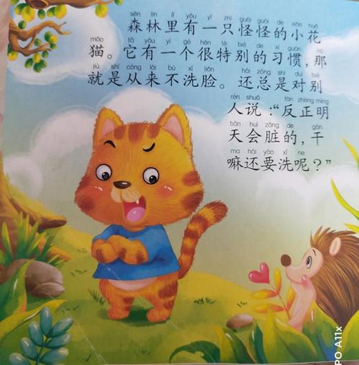 不洗脸的小花猫绘本故事；小花猫儿歌喵喵叫