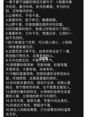 油腻情话小故事、情话大全短句