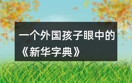 小约翰-一个外国孩子眼中的《新华字典》