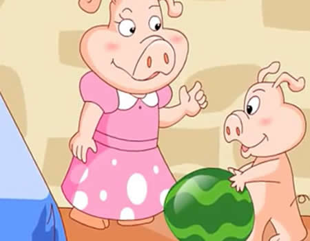 水果-小猪搬西瓜