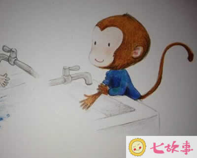 玩具-不愿洗手的小猴子