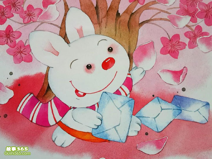 小白兔-桃树下的小白兔