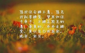 情侣睡前晚安语 睡前跟女朋友晚安句子