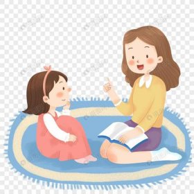 给孩子讲睡前故事图片；小朋友讲故事图片