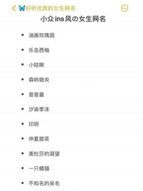 很小众却很惊艳的网名知乎、id小众高级