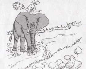 懂礼貌的小兔 看图写话过桥小兔和山羊