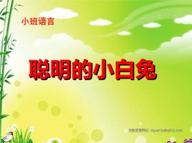幼儿园故事简短30字、故事《聪明的小白兔》
