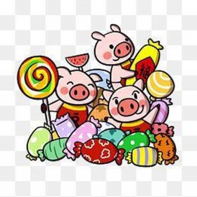 爱吃糖的小猪ppt图片、奔跑的小猪图片