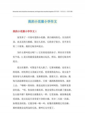不讲卫生的小花猫作文 不讲卫生的小花猫