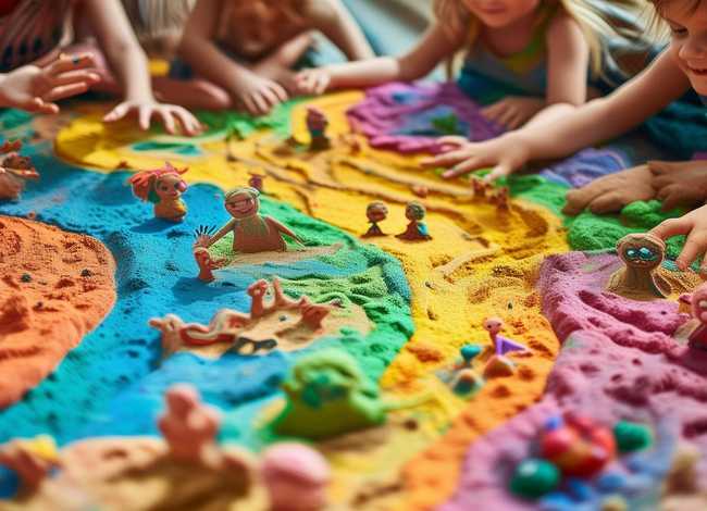 儿童沙画故事作品；幼儿沙画故事