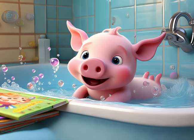 小猪洗澡的绘本，小猪洗澡的绘本教案