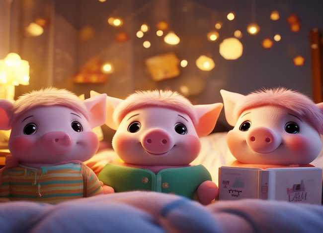 七岁儿童听的睡前故事三只小猪 0-3岁睡前故事三只小猪