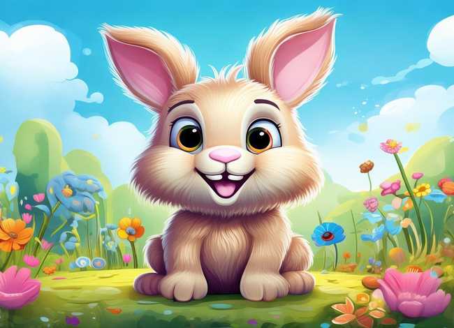 小兔子儿童画 - 小兔子儿童画教案