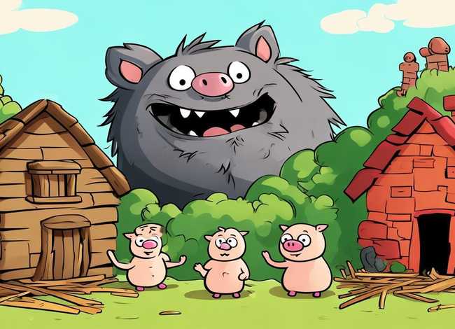 阿布故事三只小猪、阿布故事三只小猪与大灰狼 阿布故事三只小猪、阿布故事三只小猪与大灰狼