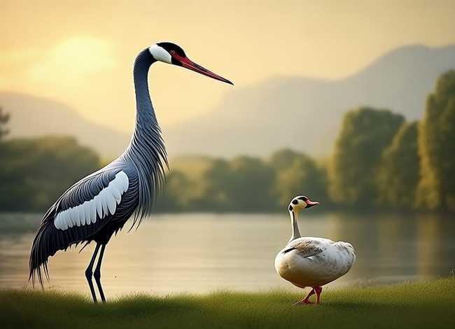 鹤和鹅的故事、鹅和鹤的故事怎么概括
