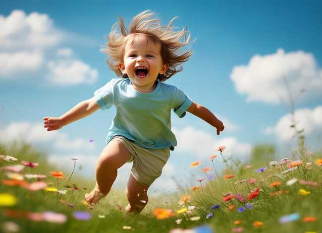 幼儿奔跑视频、幼儿奔跑视频发圈文案