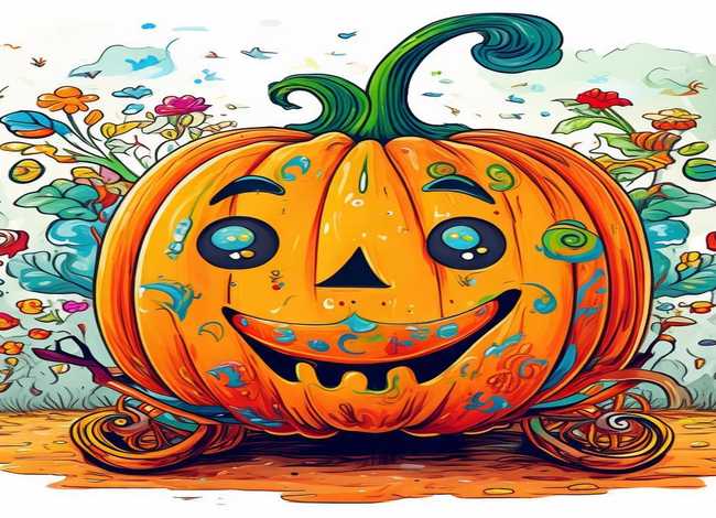 儿童故事南瓜车图片;儿童画南瓜车图片 儿童故事南瓜车图片;儿童画南瓜车图片