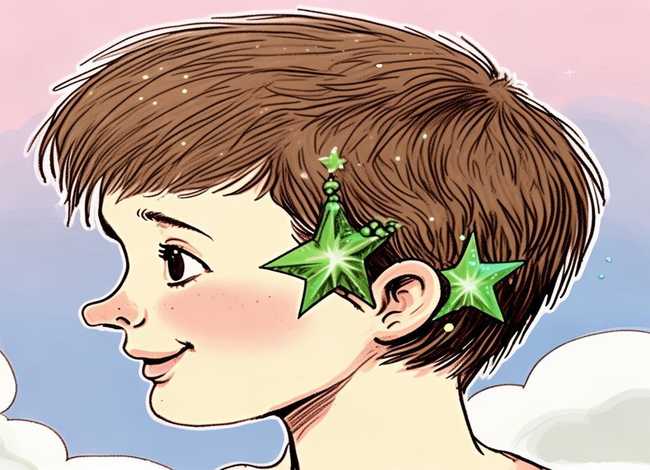 儿童故事耳朵上的绿星 耳朵上的绿星星故事简笔画