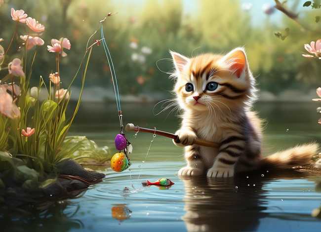 小猫钓鱼故事讲述；小猫钓鱼故事讲述了什么