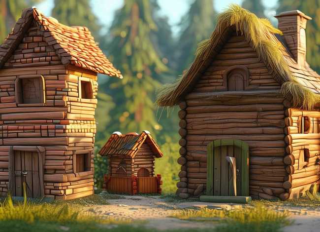 三只小猪的故事盖房子；三只小猪的故事盖房子的故事