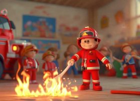 幼儿故事消防员，幼儿故事消防员灭火