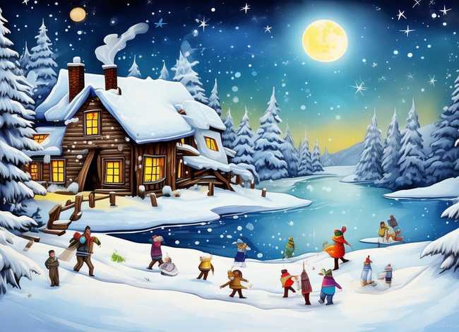 冬天故事 冬天故事手抄报