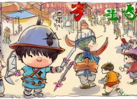 水浒传故事儿童画 - 水浒传儿童画手抄报