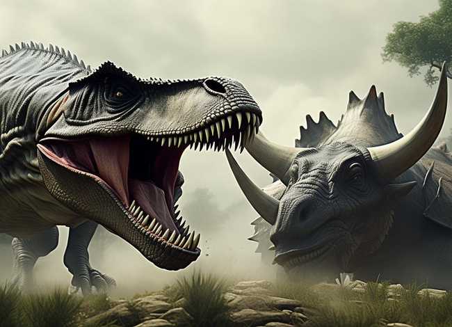 霸王龙和暴龙的战斗；霸王龙和暴龙的战斗视频