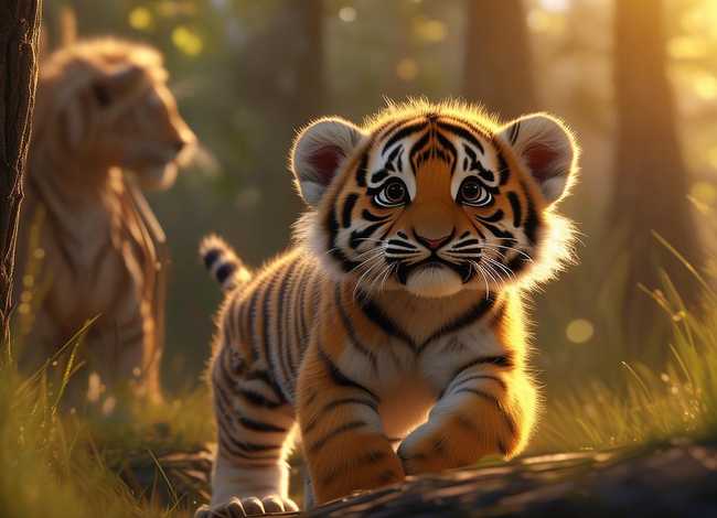 小老虎找妈妈儿童故事，睡前故事小老虎找妈妈