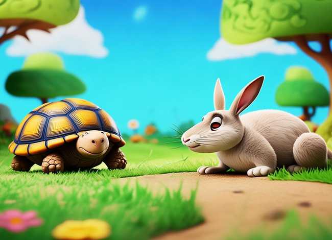 儿童绘本故事龟兔赛跑、幼儿故事绘本龟兔赛跑