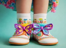 儿童丝袜春秋蝴蝶结，儿童蝴蝶结鞋子