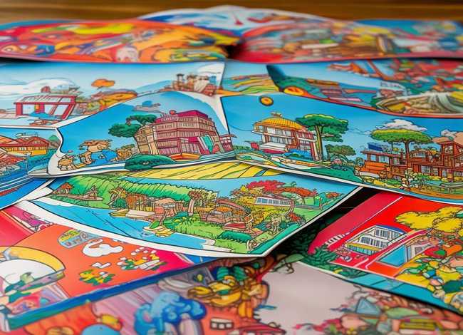 儿童连环画8张，儿童连环画8张纸