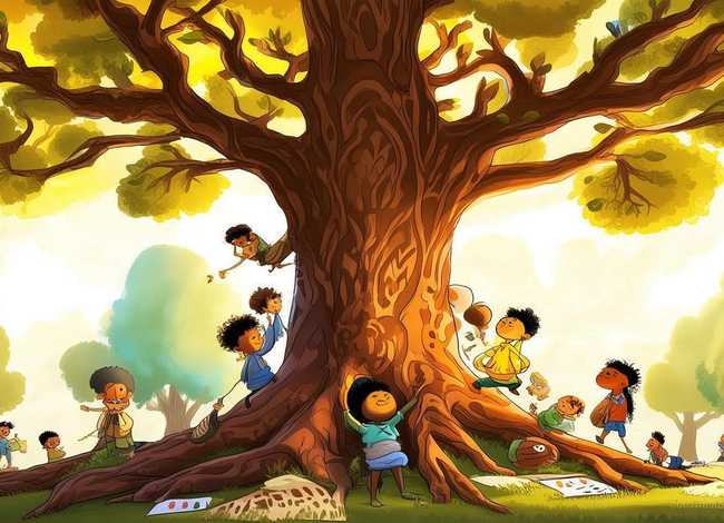 大树的故事儿童画二年级（大树的故事绘画二年级）