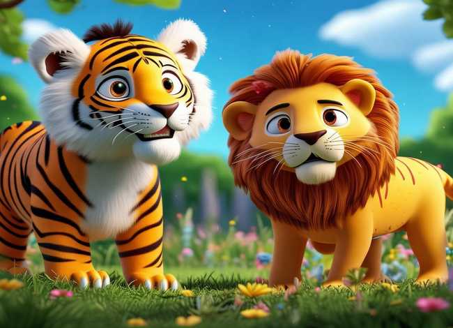 儿童故事老虎和狮子的故事、儿童精选故事狮子和老虎