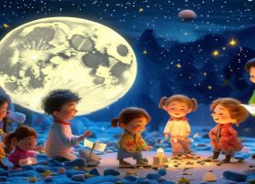 关于月亮的儿童故事；关于月亮的故事幼儿园