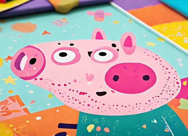 小猪佩奇儿童涂色画打印大图、小猪佩奇简笔画涂颜色 儿童画