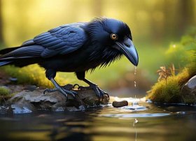 儿童故事睡前故事乌鸦喝水 - 少儿睡前故事乌鸦喝水