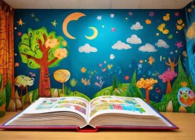 儿童故事课件背景墙 讲故事课件背景