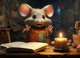 粗鲁的小老鼠儿童故事，粗鲁的小老鼠讲故事背景图