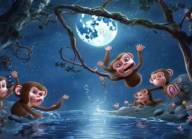 儿童故事mp3猴子捞月亮下载 猴子捞月亮故事mp3在线听