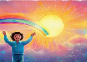 彩虹太阳的儿童故事；彩虹和太阳的故事告诉我们什么道理