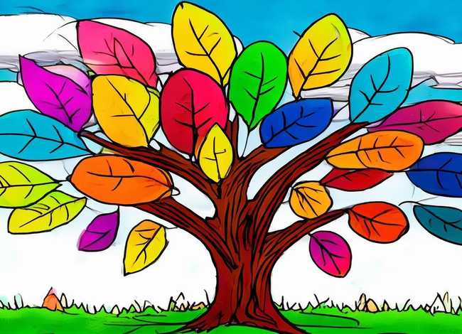 树叶儿童画 - 树叶儿童画要怎么画 树叶儿童画 - 树叶儿童画要怎么画