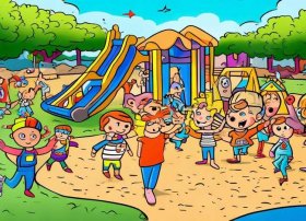 儿童游戏的卡通图片（儿童游戏的卡通图片简笔画）