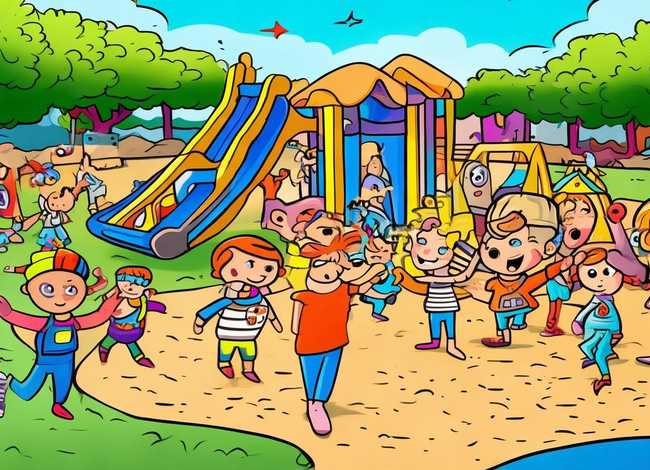 儿童游戏的卡通图片（儿童游戏的卡通图片简笔画）