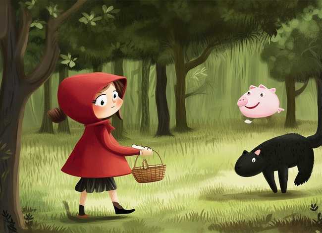 儿童故事小红帽和大灰狼小猪佩奇，小儿经典故事小红帽和大灰狼