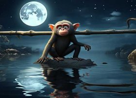 猴子捞月亮完整故事文字，猴子捞月亮故事文字内容