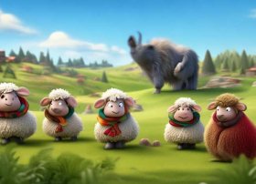 幼儿故事七只小羊，幼儿故事七只小羊图片