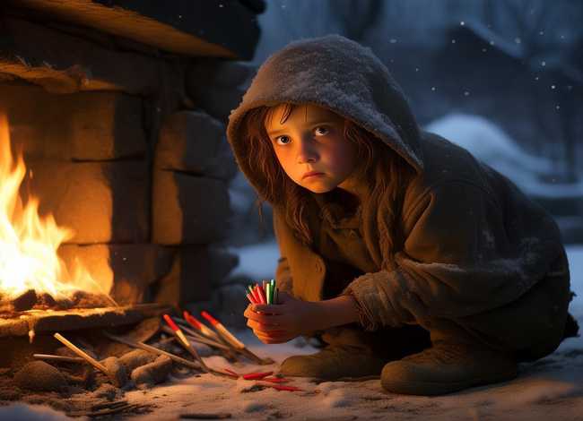 故事画图片大全，故事画图片大全卖火柴的小女孩