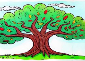 树的儿童画；树的儿童画图片