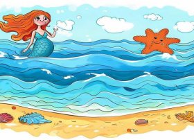 海洋儿童画图片；海洋儿童画图片简单